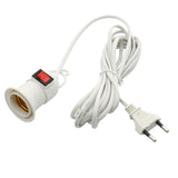 Maxbell E27 Light Socket with Wire E27 Lamp Base for Desktop Hallway Home Decoration 2m