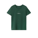 Maxbell Maxbell Women's T Shirt Summer Round Neck Basic Tee Shirt for Travel Holiday Office M Green