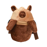 Maxbell Plush Crossbody Bag Portable Soft Stuffed Doll Zipper Closure Shoulder Pack Capybara