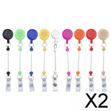 Maxbell 2x9 Pieces Retractable Badge Holder Clips Nurse Gifts DIY for Nurses Women Men