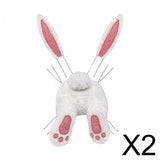 Maxbell 2Pcs Easter Decor Wreath Kit Bunny with Ears DIY Garland pink
