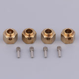 Maxbell 4 Pieces Hex Wheel Hubs Hexagonal Adapter for Traxxas TRX4 RC Crawler 9mm - Aladdin Shoppers