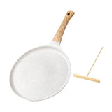 Maxbell Nonstick Crepe Pan Aluminum Alloy Sturdy Dosa Pan for Restaurant Home Crepes White