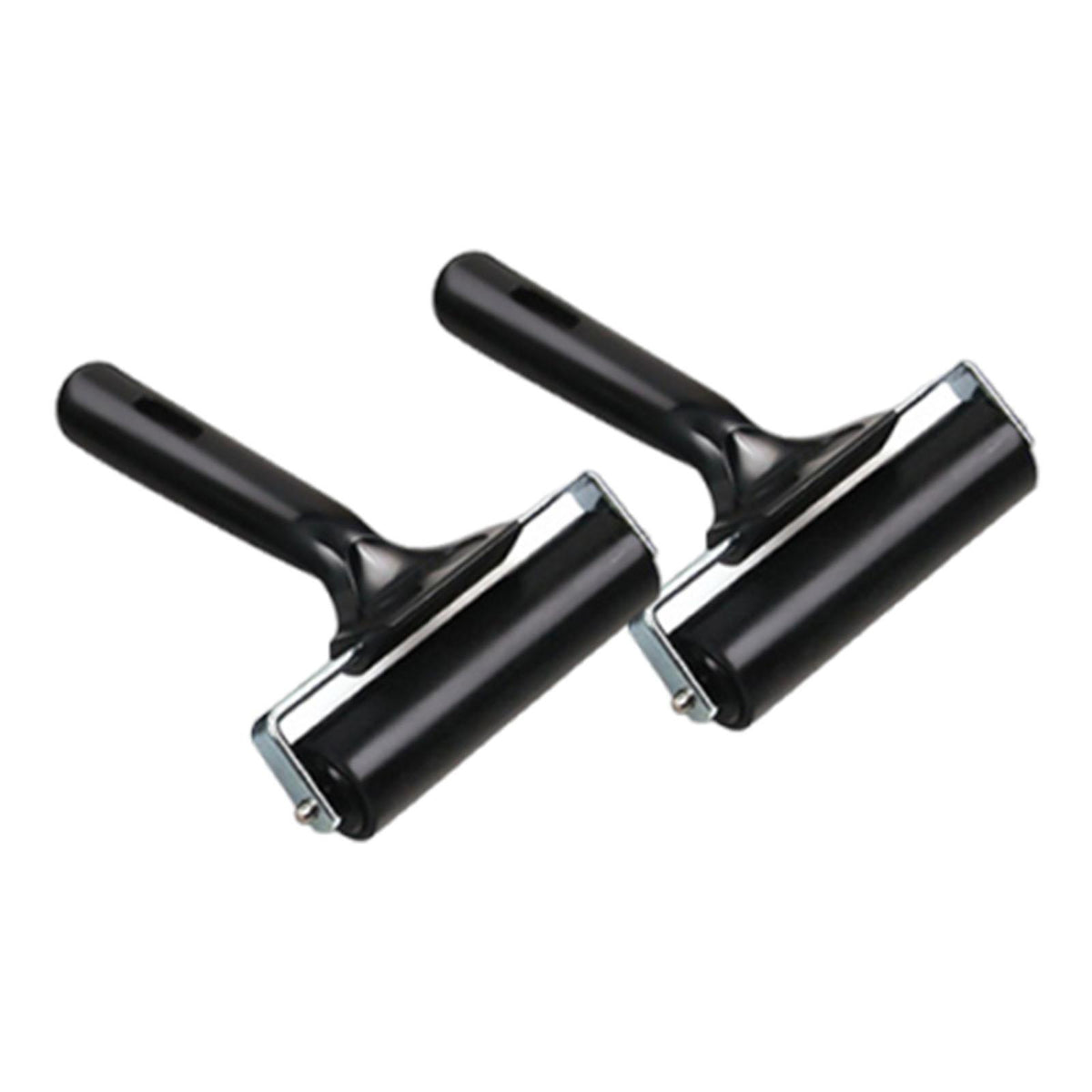 Maxbell 2x Rubber Brayer Ink Roller for Anti Skid Tape Construction Tool Lightweight 10cm