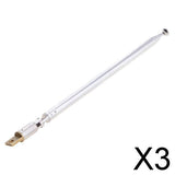 Maxbell 3xReplacement 6 Sections Telescopic Antenna Aerial for Car Phone Radio TV