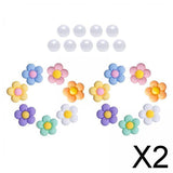 Maxbell 2xBeach Bag Flower Charms Accessories Stylish Beach Totes Accessories Inserts, Style E