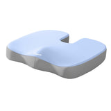 Maxbell Foam Seat Cushion U Shape for Long Sitting Office Workers Car Drivers Blue Gray