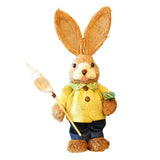 Maxbell Straw Bunny Figurine DIY Material Pack Party Supplies Rabbit Statue for Boys Style F
