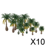 Maxbell 10x12pcs Layout Model Train Coconut Palm Trees Rain Forest Scale 1:100-1:250