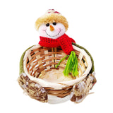 Maxbell Christmas Storage Basket Cute Xmas Fruit Basket for Living Room Xmas Wedding B