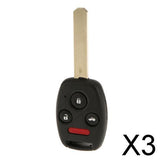Maxbell 3xReplacement Uncut Remote Keyless Entry Key Fob for 2004 - 2007 Honda Accord