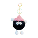 Maxbell Briquettes Keychain Lovely Keyring for Birthday Valentine's Day Gift Wedding black