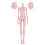 Maxbell 1/4 BJD Girl Doll Nude Body and Head Scuplt Doll DIY Making Accessories