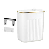 Maxbell Hanging Trash Can with Lid Kitchen Compost Bin for Cabinet Countertop Indoor White L