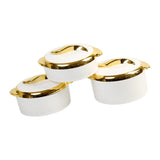 Maxbell Maxbell 3x Insulated Food Container 1.5L 2L 2.5L Lunch Snack Box Travel Kitchen Work White