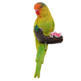 Maxbell 3Pcs Resin Parrots Budgerigar Birds Animals Ornaments Hanging Decorations