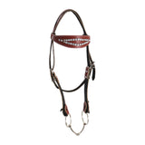 Maxbell Horse Bridle with Reins PU Leather Western Saddles Harness Horse Riding Rope Red
