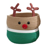 Reindeer Christmas Basket Storage Bin for Clothes Towels Living Room Holiday S