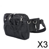 Maxbell 3xUtility Nurse Fanny Pack Nursing Organizer Belt Nurse Apron Hip Bag Pouch Black