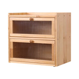 Bread Box for Kitchen Countertop Double Layer with Acrylic Flip Lid Breadbox