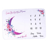 Maxbell Infant Baby Milestone Blanket Monthly Moon Photo Prop Backdrop Gift Style B