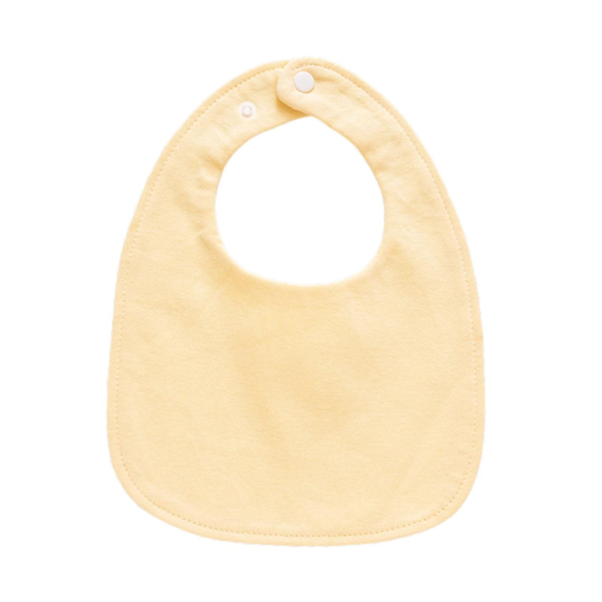 Baby Bib Soft Adjustable Snap Stylish U Shaped for Drooling Teething Newborn Yellow