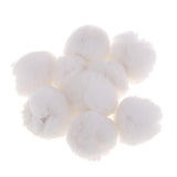 Maxbell 30Set  Faux Fur Pom Pom Ball Keychain for DIY Hat Bag Hair Accessories