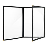 Maxbell Menus Cover Holder Elegant Clear Menus Holder for Banquet Birthday Party Bar Three