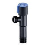 Maxbell Plumbing Valve Wall Outlet Black Faucets Shower Angle Valve Accessory Blue 1