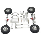 Maxbell 1/16 RC Upgrades Kit Front and Rear Shock Tower for C64 Model Truck DIY Accs argent