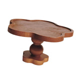 Maxbell Pedestal Stand Tall Footed Display Tray Bathroom Fireplace Cake Wooden Riser 19cmx9cm