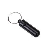 Aluminum Alloy Water-proof Air-tight Pill Fob Pill Case Pill Box Pill Holder with Keychain - Royal Blue+Aluminum Alloy Water-proof Air-tight Pill Fob Pill Case Pill Box Pill Holder with Keychain - Black+Aluminum Alloy Water-proof Air-tight Pill Fob Pill C