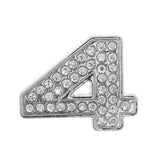 Maxbell Rhinestone Diamante DIY Number 4 Alphabet 3D Car Badge Sticker Decal Emblem - Aladdin Shoppers