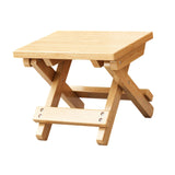 Maxbell Folding Stool Wooden Compact Outdoor Camping Seat for Camping Fishing Garden