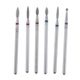 Maxbell Maxbell 6pcs Diamond Nail Art Drill Bits Brush Set Manicure Polishing Head 3/32'' 05