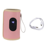 Maxbell Portable Bottle Warmer Milk Breast Milk Bottle Heater for Business Trip Home Pink