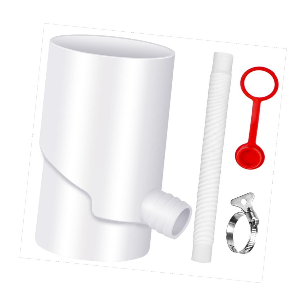 Maxbell Rain Water Collection System Downspout Diverter for Gardening Landscape Yard 8cm White