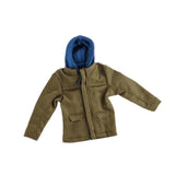 Maxbell 1/12 Scale Figure Doll Jacket with Hood Clothing Accessory Miniature Clothes Green