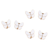 Maxbell 6x Butterfly Button Covers Clothing Accessories for Graduation Gifts Wedding White