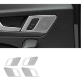 Luxury Sedan Q5L Door Speaker Trim Sticker, Metal Decoration, 2018-2025 Silver Small Mesh No Memory
