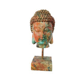 Maxbell Maxbell Thailand Buddha Head Statue Religious Meditation 9 inch Sculpture Decoration Light Oil Painting