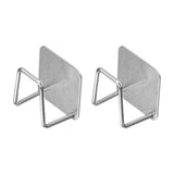 Maxbell Maxbell 2 Pieces Sponge Holder Easy to Install Adhesive Stainless Steel Hanging Rack silver