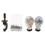 Maxbell 23'' Wig Making Canvas Block Mannequin Head Model w/ Head Clamp Holder T Pin