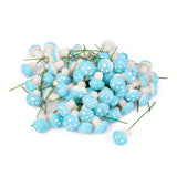 Maxbell 100x Mushroom Miniature Dollhouse Figurine Bonsai Terrarium Landscape Blue