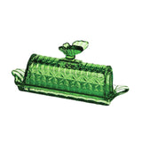 Maxbell Glass Butter Dish Multifunctional Butter Keeper for Household Restaurant Bar Green