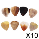 10x8pcs QUALITY HANDCRAFTED HORN GUITAR PICKS
