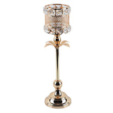 Maxbell Maxbell Vintage Style Crystal Candle Holder Tealight Candlestick Stand for Wedding L