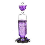 Maxbell Hummingbird Feeder for Outdoors Hanging 6 Feeding Stations for Window Garden Purple