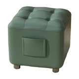 Maxbell Small Foot Stool Pouf Ottoman Furniture Footrest for Playroom Indoor Nursery Green