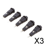 Maxbell 3x5 Pieces Chassis Panel Mount Glass Tube Fuse Holder for 5x20mm Fuse